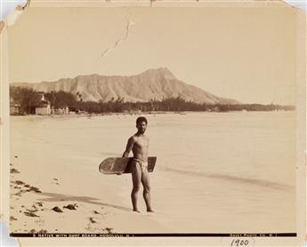 (HAWAII) A group of 18 photographs of colonial Hawaii, with occpationals and topographic views.